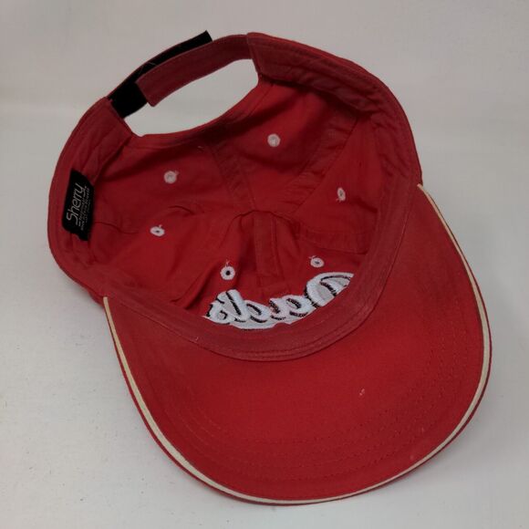 Dad's Team Strapback Hat Red One Size Embroidered Sherry 6 Panel - Picture 6 of 7